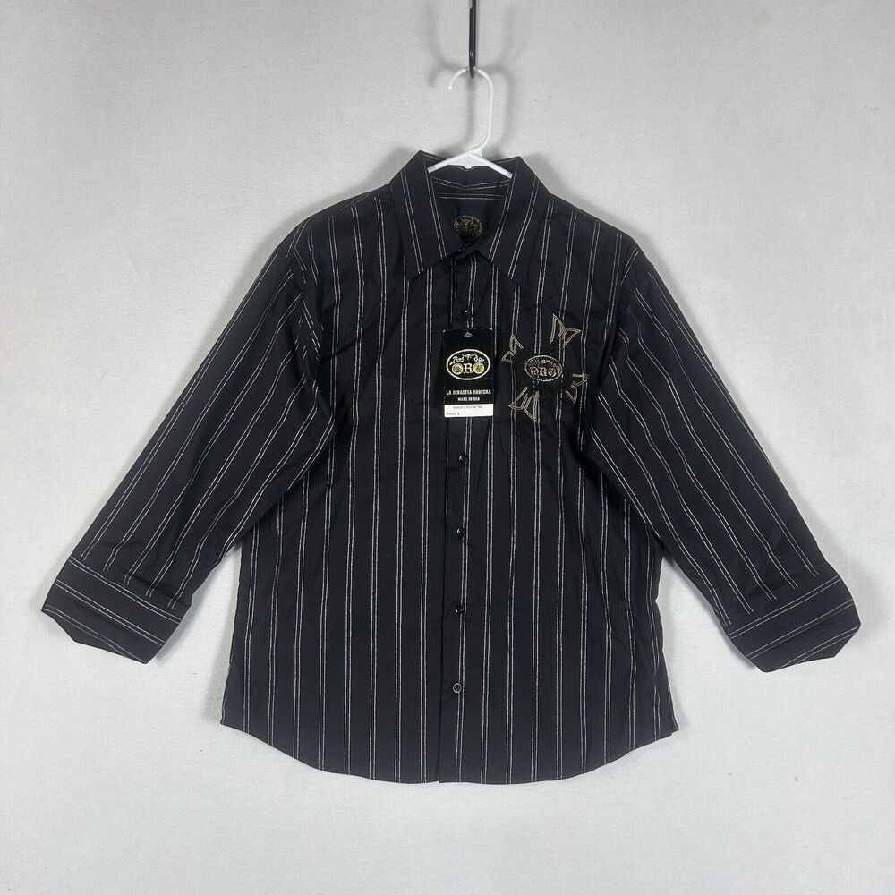 Dos De Oro NEW Western Cowboy Shirt Mens M 38 Mexican Embroidered Rodeo NWT